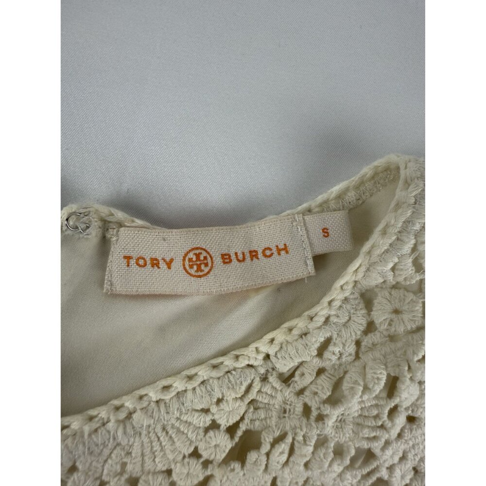 Tory Burch Trixy Crochet Lace Dress in Ivory size Small - Picture 6 of 8